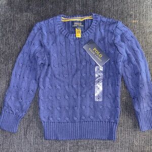 Polo by Ralph Lauren Kids Cable Knit Sweater in Blue